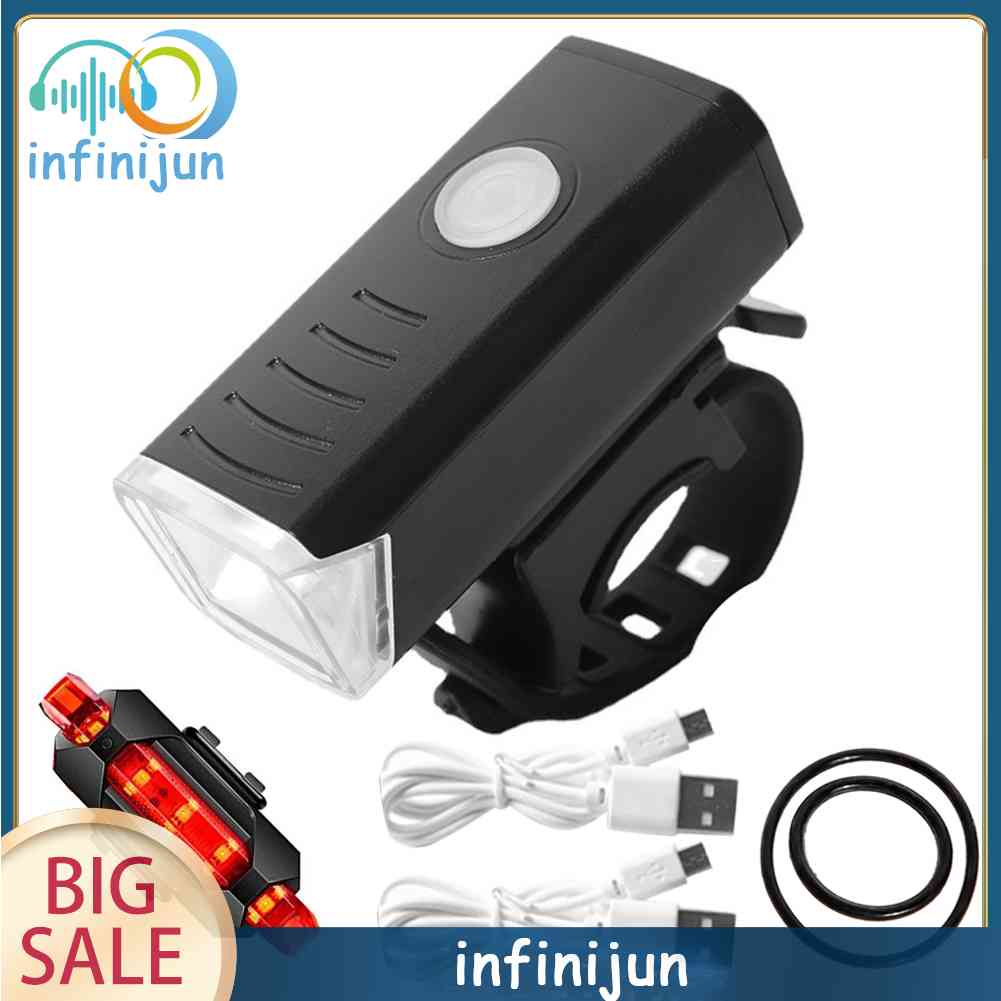 Bộ Đèn Pha Trước Và Sau Sạc USB Cho Xe Đạp INFINIJUN MTB