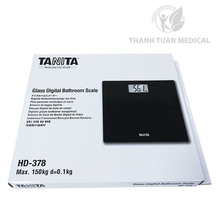 Cân Sức Khỏe Điện Tử Tanita HD-378 Thương hiệu hàng đầu Nhật Bản (Màu Đen) - BH 1 năm