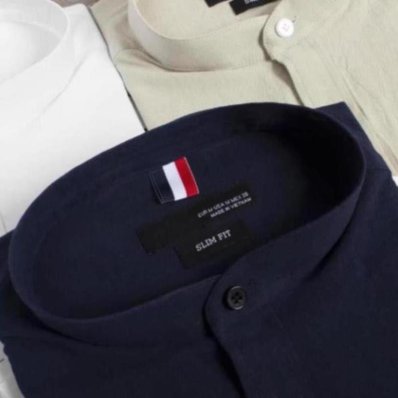 Áo sơ mi Đũi cổ tàu Galvin chất cotton đũi co giãn mát mịn chống nhăn co giãn SMGV135 - Leo Vatino | BigBuy360 - bigbuy360.vn