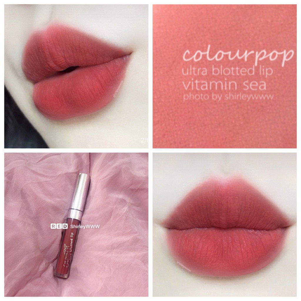 (Màu Vitamin Sea) Son kem lì Colourpop Ultra Blotted Lip.