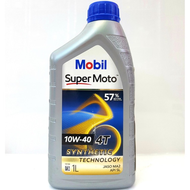 Nhớt xe số MOBIL SUPER MOTO 4T 10W40 SL/MA2 800ML/1L