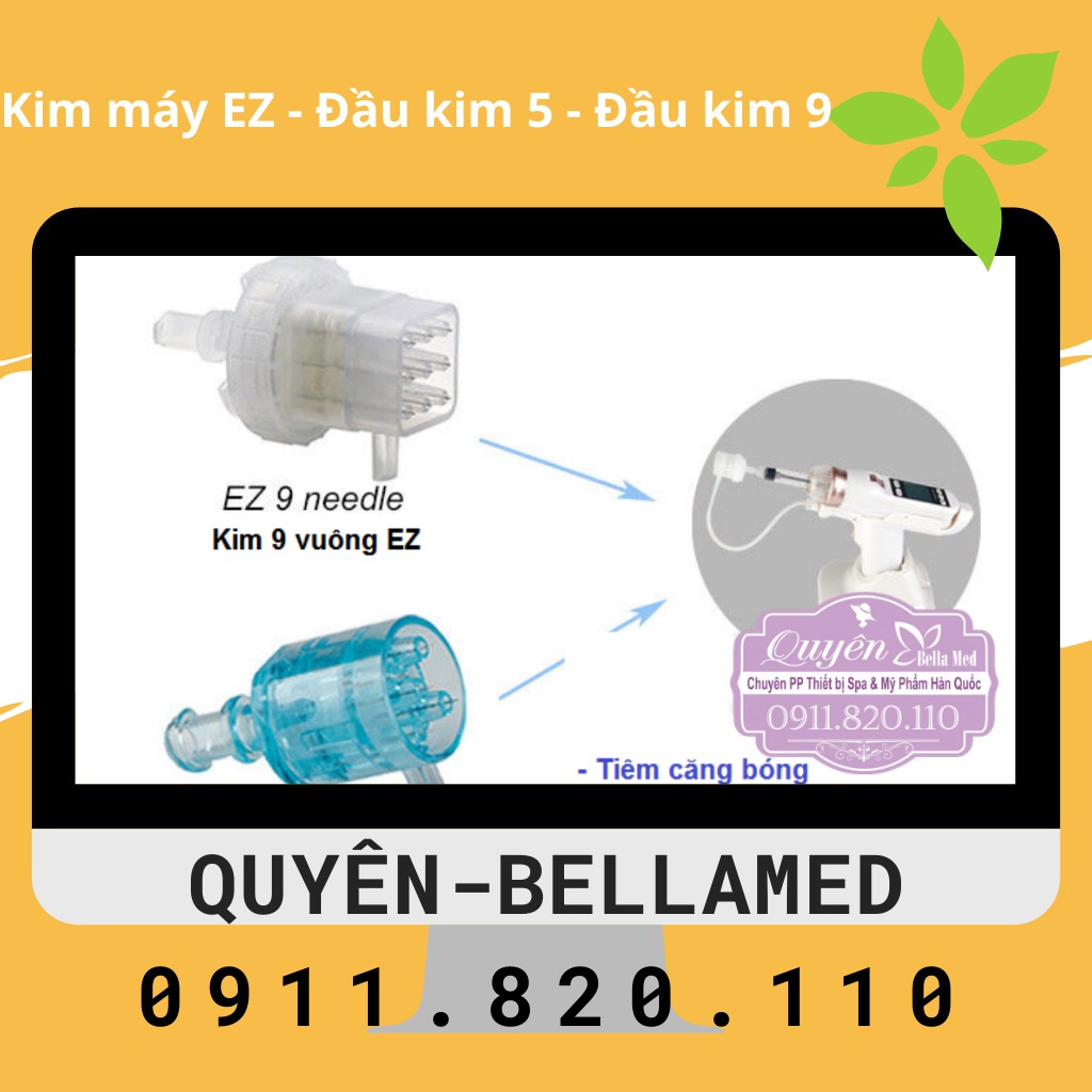 Đầu Kim Máy Tiêm Tinh Chất EZ Hàn Quốc - Đầu kim 5 - Đầu kim 9 về hàng