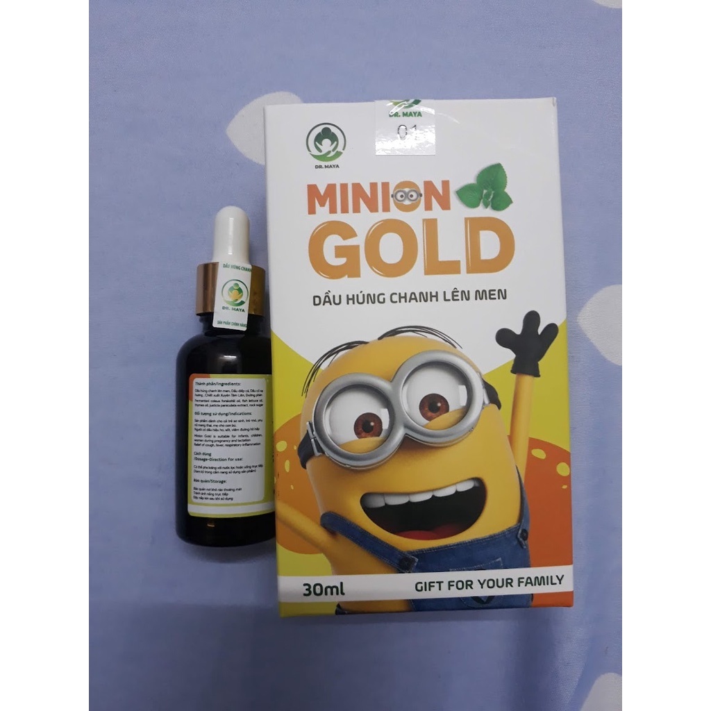 Dầu Húng Chanh Minion, Siro Ho Cho Bé, Dứt Ho, Bay Đờm, Hết Khản Tiếng, Vị Thơm Ngon Dễ Uống