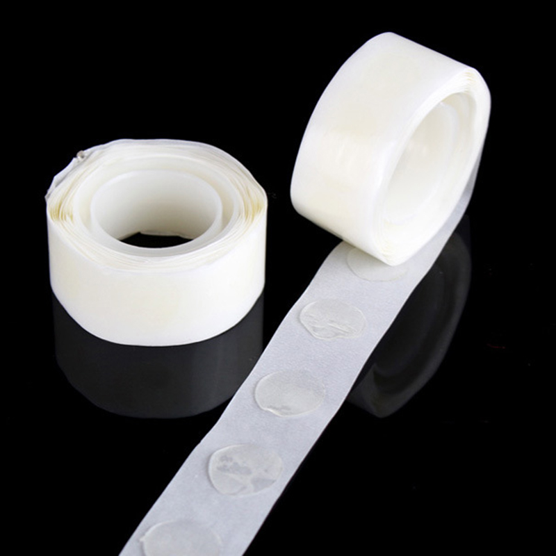 Cuộn 100 miếng băng keo hai mặt hình tròn dán bong bóng trang trí tiệc tùng