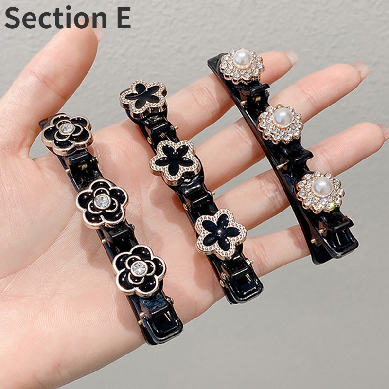 Set 7 Kẹp Tóc Mỏ Vịt Bện Lưới Màu Đỏ Mới