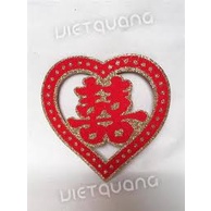 CHỮ HỈ HÌNH TRÁI TIM TRANG TRÍ ĐÁM CƯỚI
