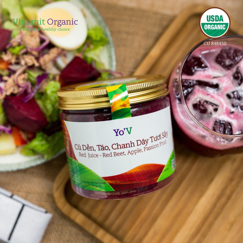 Củ Dền Táo Chanh Dây Tươi Sấy Vinamit 180g Thức Uống Tốt Cho Sức Khỏe