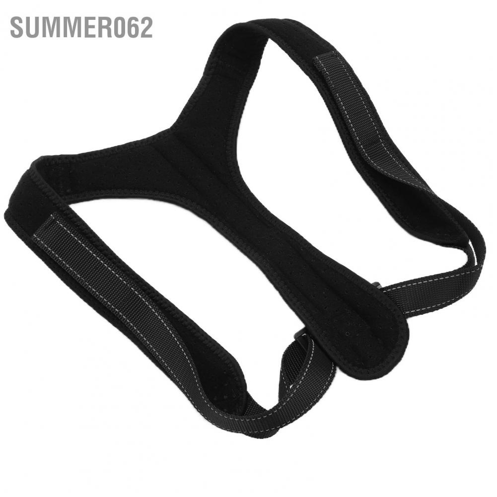 Summer062 Back Brace Adjustable Black Y‑Shape Posture with Luminous Strip for Shoulder Neck Position Correction