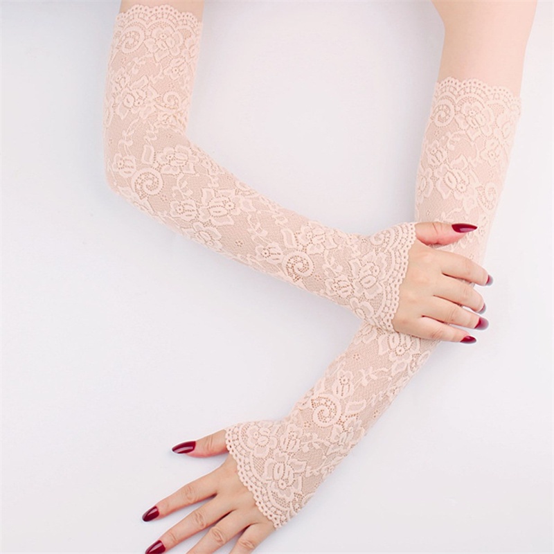 Ống Tay Áo Ren Hoa Giữ Ấm Chống Tia UV Thời Trang Mùa Hè Dành Cho Nữ