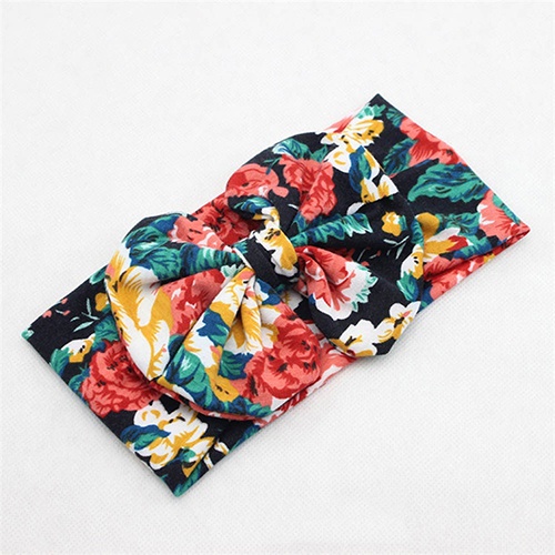 Băng Đô Nơ In Hoa Thời Trang Cho Bé