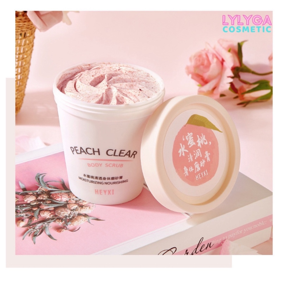 Tẩy tế bào chết body HEYXI Hương Đào Peach Clear 200ml Tẩy da chết toàn thân da dầu da mụn nhạy cảm tại nhà TT03 | BigBuy360 - bigbuy360.vn