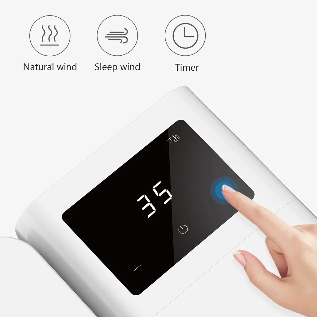 Quạt Điều Hòa Không Khí Xiaomi Microhoo MH01P Mini Màn Hình Cảm Ứng Có Hẹn Giờ Cho Văn Phòng