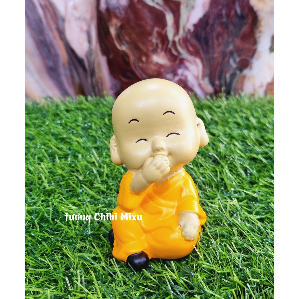 Bộ 03 chú tiểu Tam Không áo màu 8cm