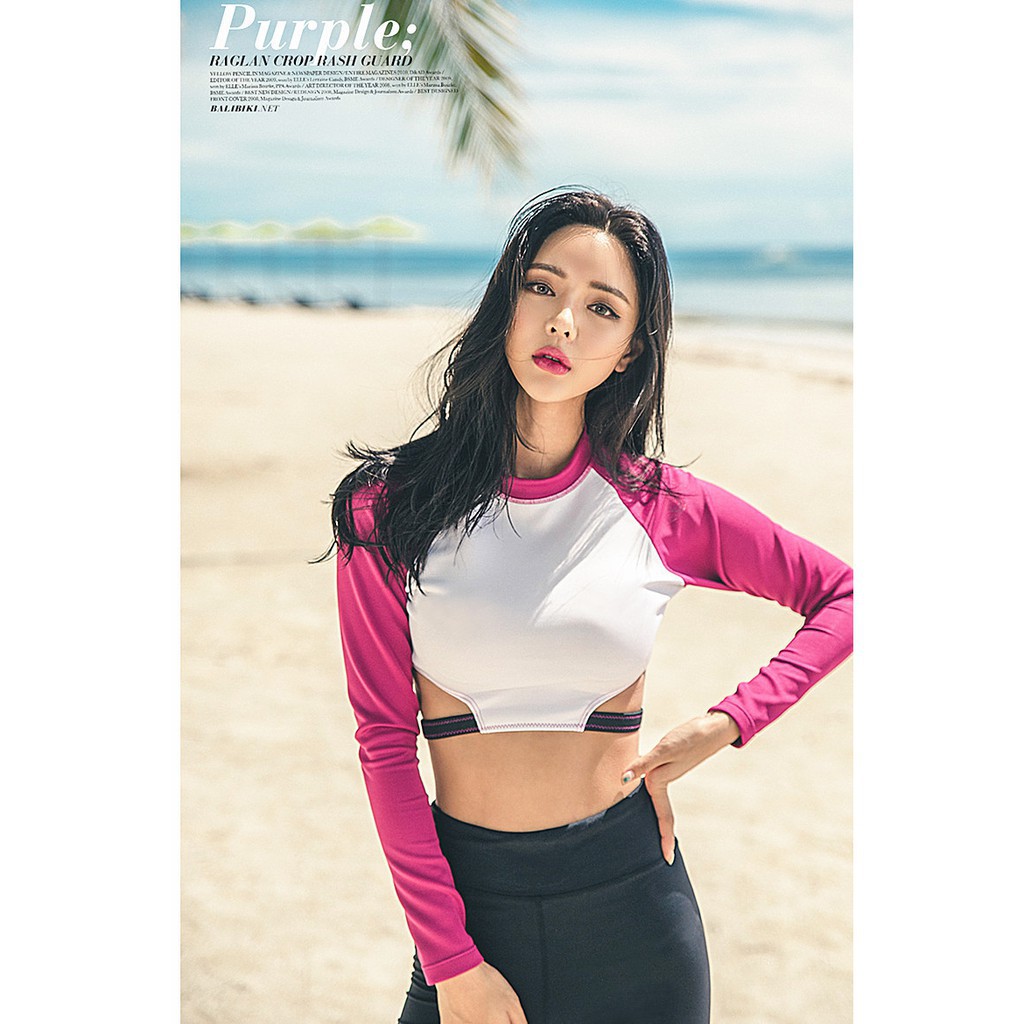 Lẻ áo bơi nữ dài tay croptop thun lạnh dày đẹp 😍 | BigBuy360 - bigbuy360.vn