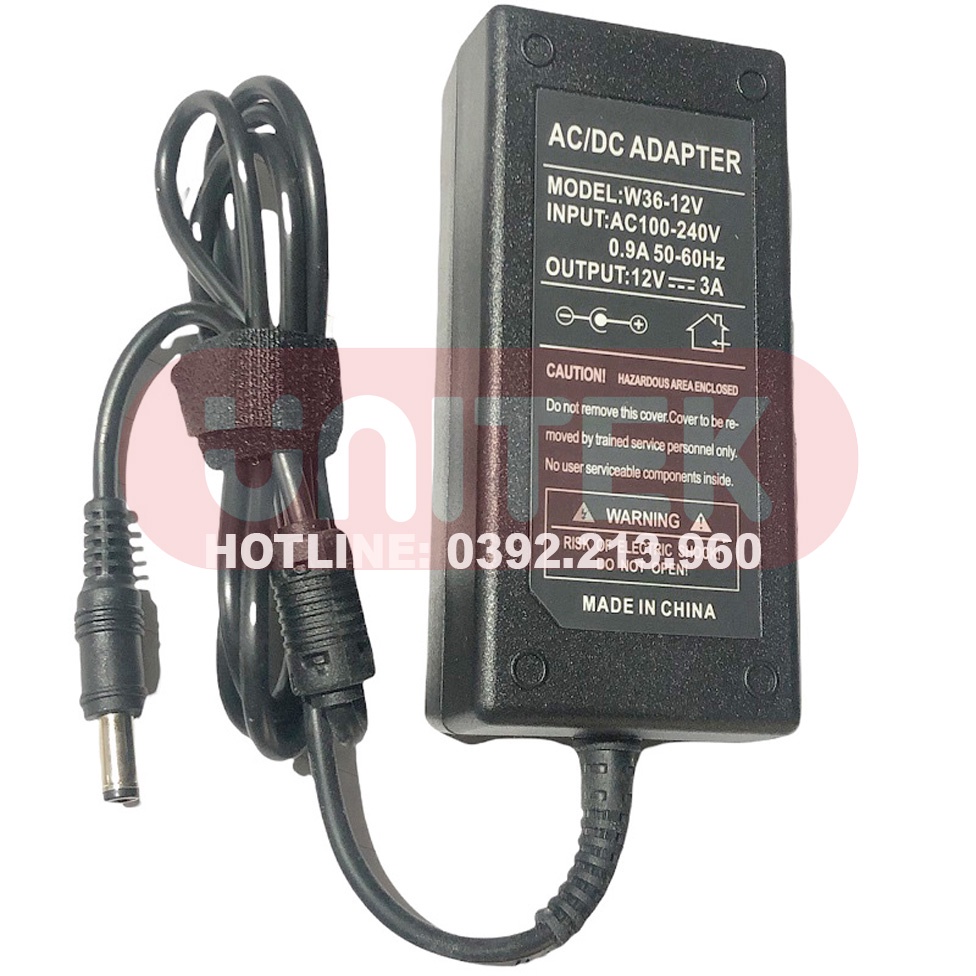 Nguồn adapter 12V 3A Chân Tròn To
