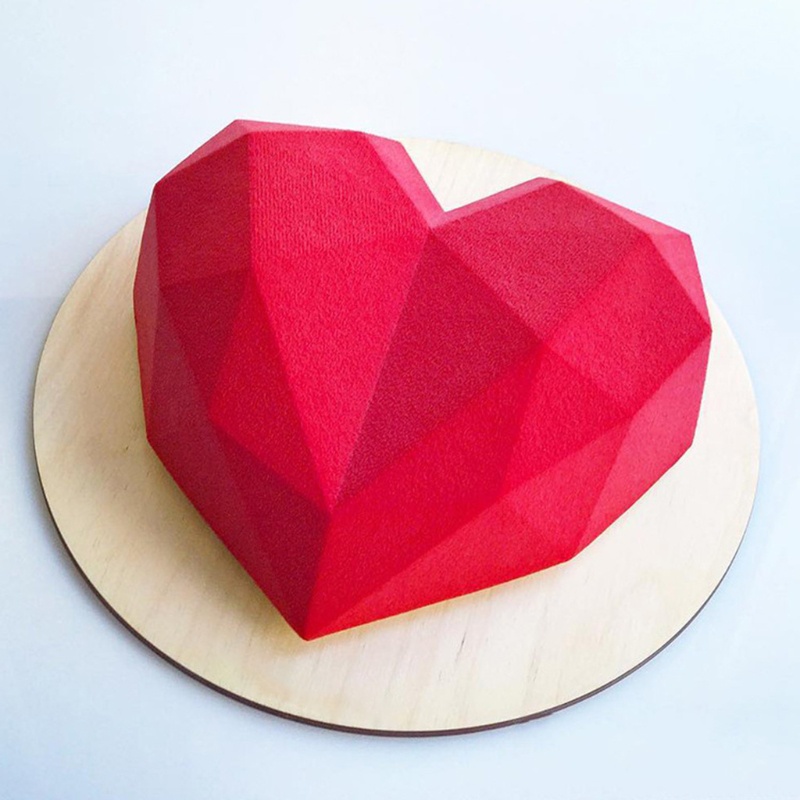 Khuôn Làm Bánh / Sô Cô La / Đất Sét Hình Trái Tim 3D Linh Hoạt