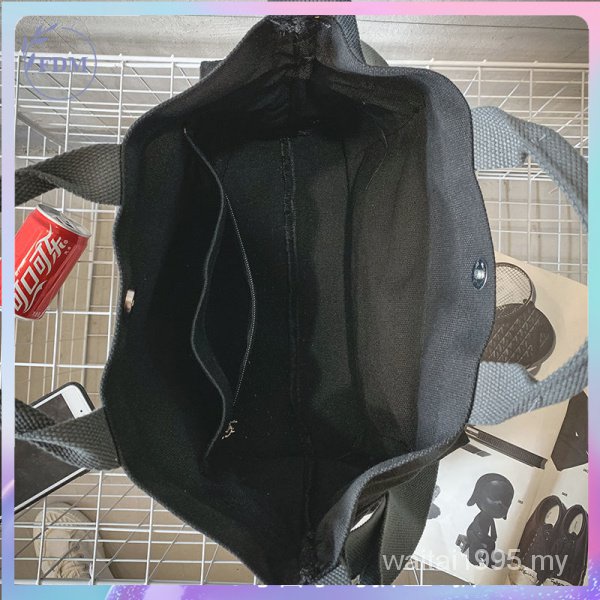 Túi đeo vai bằng vải canvas Nhật Bản được cá nhân hóa dành cho cặp đôi/Túi tote dung tích lớn/Ba lô học sinh