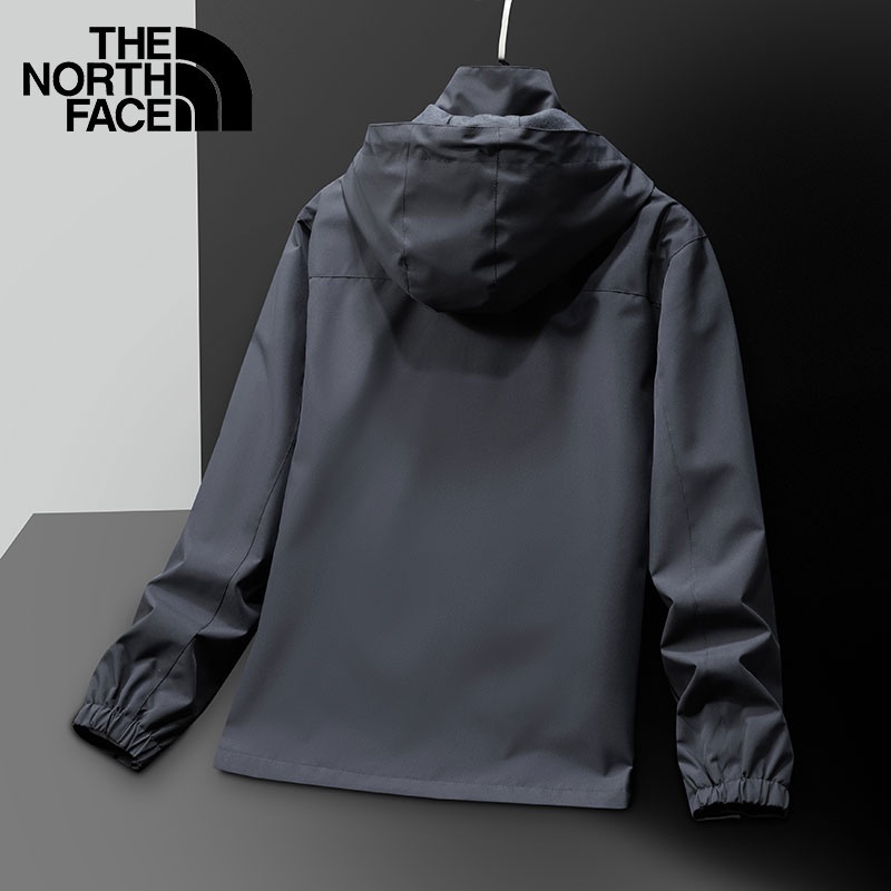 Áo Khoác Gió The North Face 2022 Chống Thấm Nước Có Mũ Trùm Phối Khóa Kéo Cá Tính Cho Nam