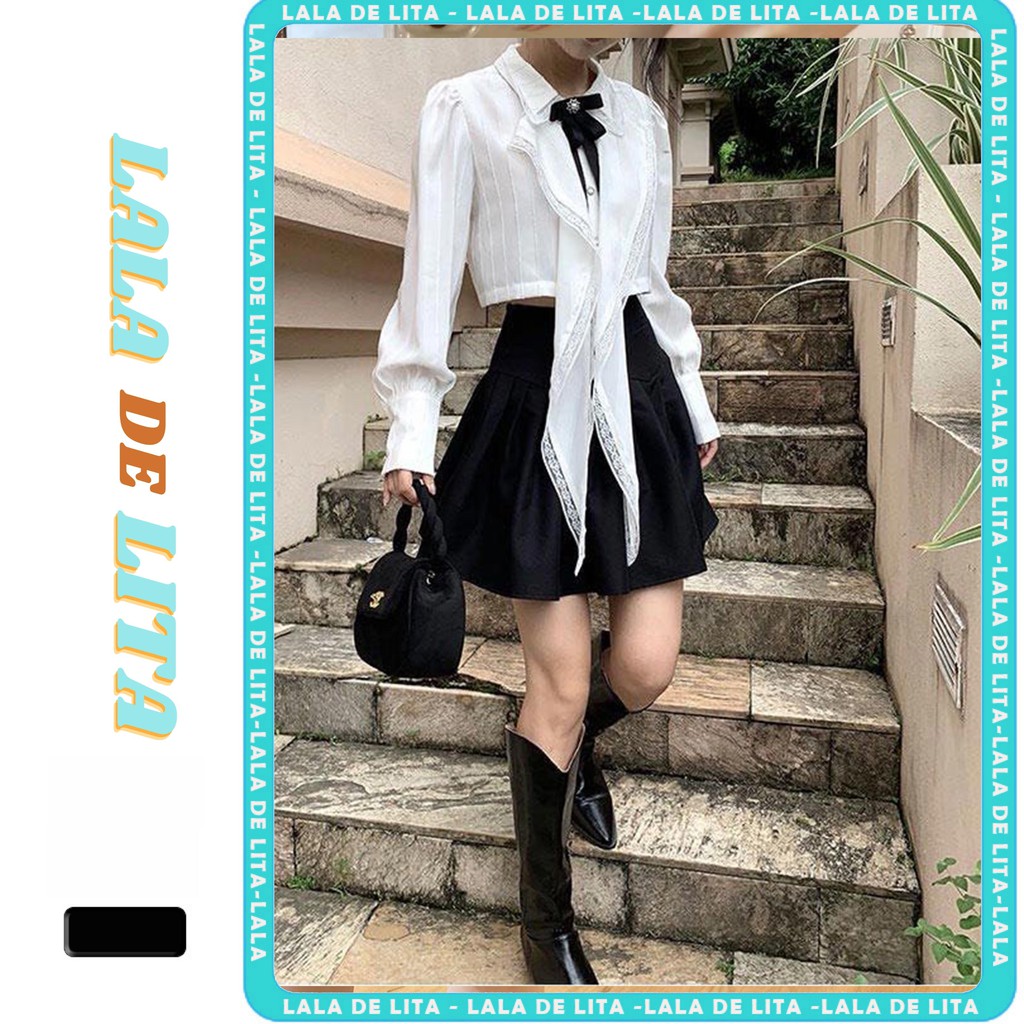 Chân váy lưng cao xếp ly phong cách hàn quốc -LALALITA | BigBuy360 - bigbuy360.vn