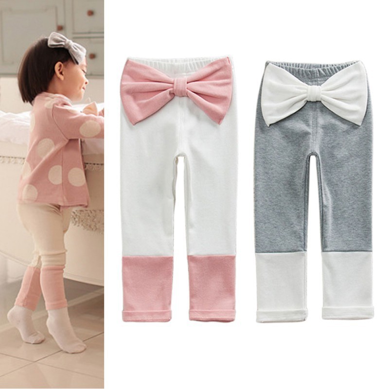 Quần legging phối nơ dễ thương dành cho bé gái