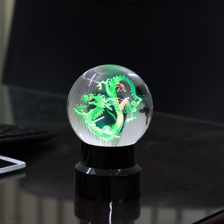 Quả cầu pha lê khắc rồng 3D -10cm