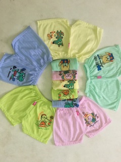 Combo 10 quần cotton giấy màu