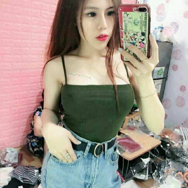 [Mã FAMAYWA giảm 10K đơn 50K] FREESHIP TOÀN QUỐC_ÁO ỐNG DÂY CÚP NGỰC COTTON (10 màu HOT) | BigBuy360 - bigbuy360.vn