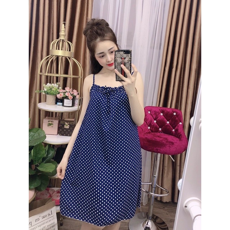 Đầm bông 2 dây mặc nhà mát | BigBuy360 - bigbuy360.vn
