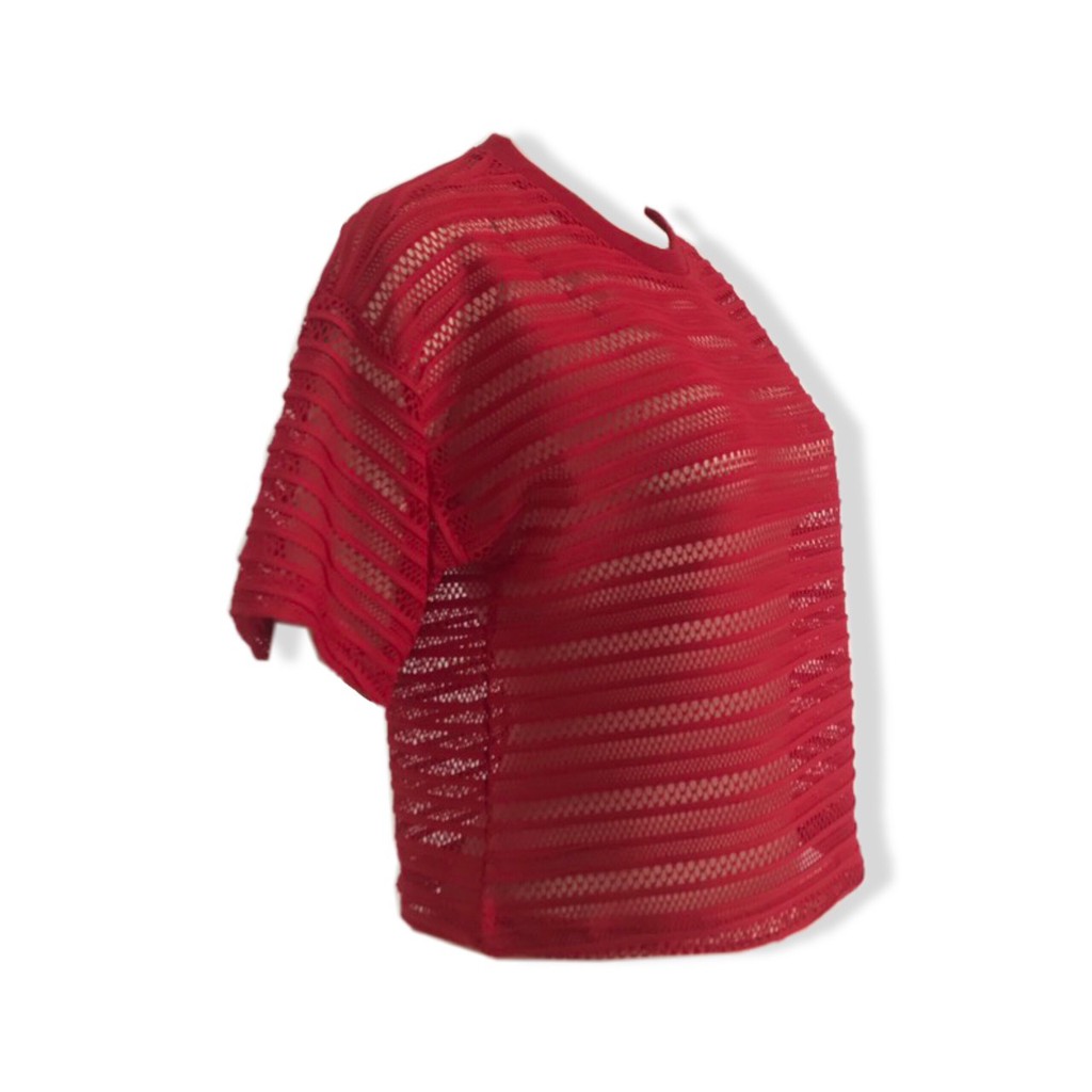 Áo croptop lưới form rộng canh dơi vnxk