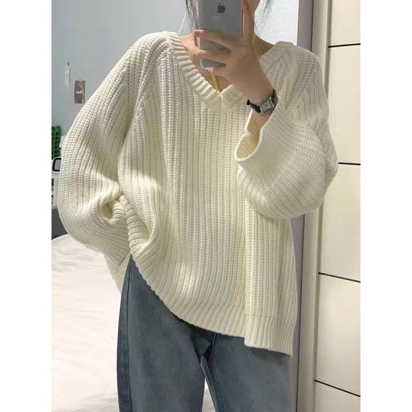 Áo len cardigan nữ màu trắng  basic phong cách hàn quốc mặc được 2 kiểu