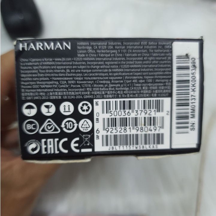 Tai Nghe Bluetooth True Wireless JBL Tune 115 TWS - Hàng Chính Hãng