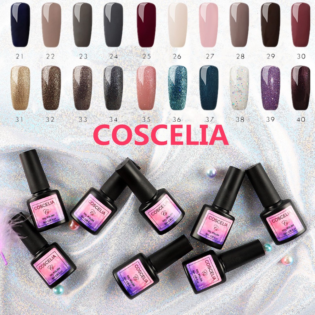 [Hàng mới về] Gel Sơn Móng Tay 8ml Độc Đáo Màu Sắc Lấp Lánh 21-40