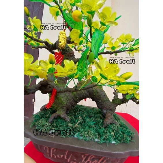 Set vật liệu hoa mai đàogốc dáng Rồng,đón tết sum vầy,trang trí nhà