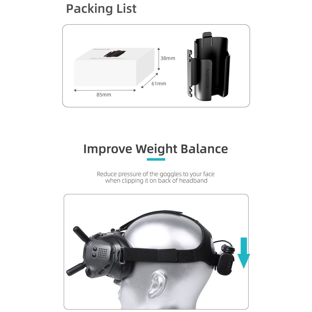 Hộp Đựng Pin Kẹp Mặt Sau Cho DJI Avata / DJI FPV V2 /V1