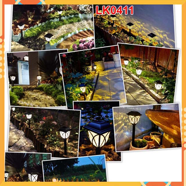 Đèn trang trí sân vườn năng lượng mặt trời, hàng cao cấp ánh sáng trắng 0411