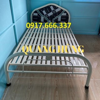 Giường sắt óng tròn 1m dành cho 1 người nằm giá rẻ
