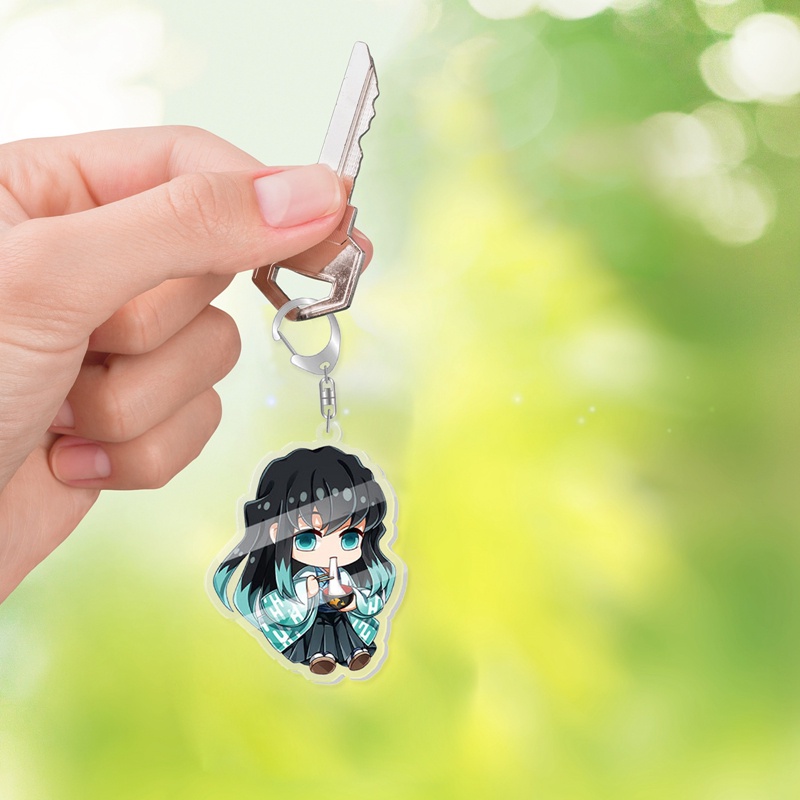 Móc Khóa Nhựa Acrylic Họa Tiết Thanh Gươm Diệt Quỷ Dễ Thương