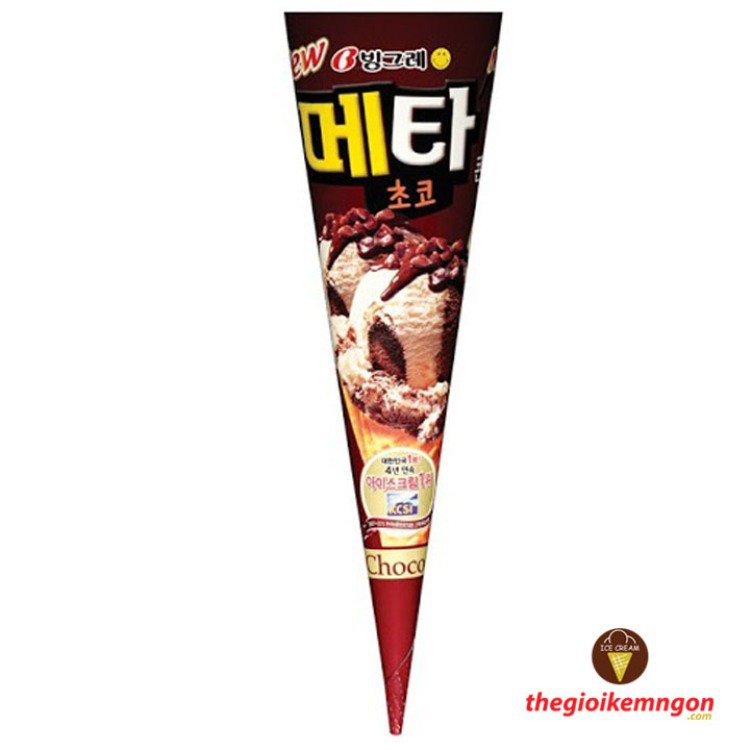 [KEM NGON] Kem ốc quế socola Metacone Choco Binggrae Hàn Quốc 150ml
