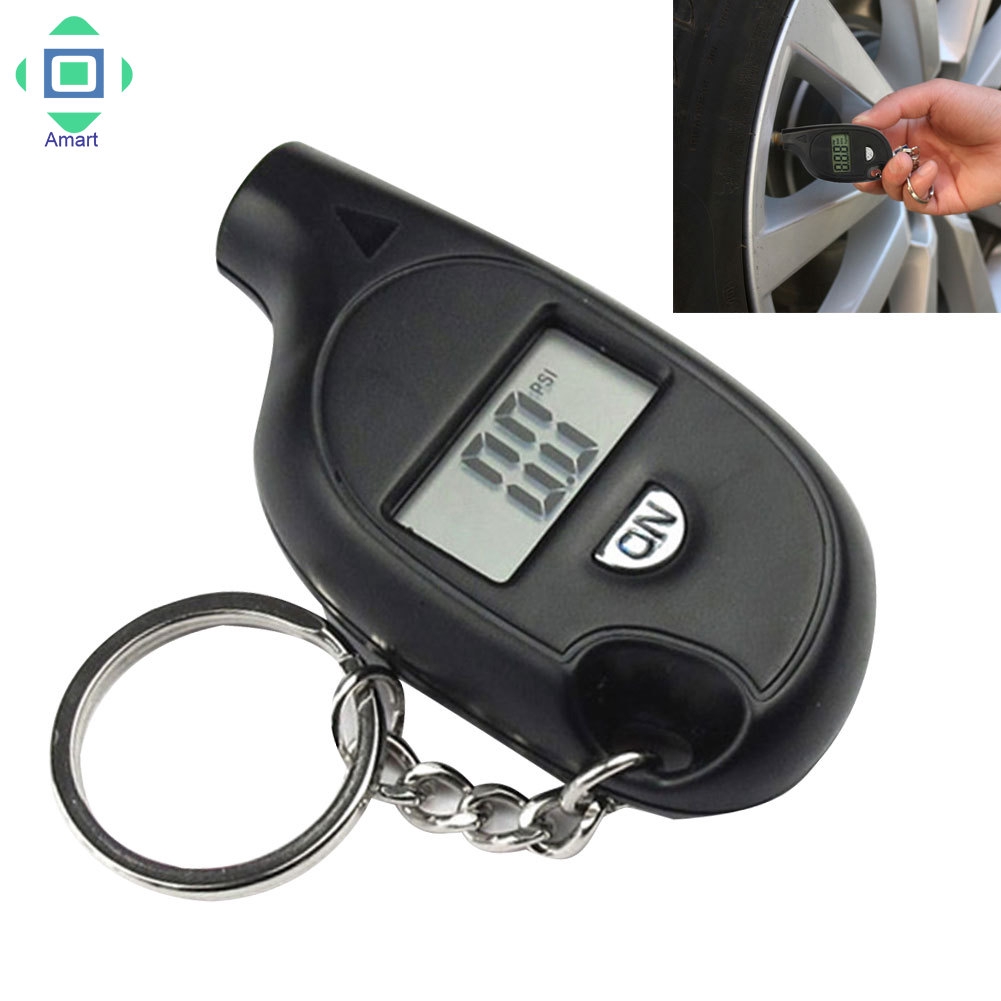 (Shop Amart) Thiết bị đo áp suất bánh xe ô tô hình dạng móc chìa khóa