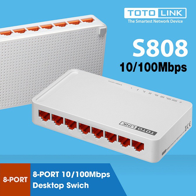 Cổng Chia Mạng 8 ports 10/100Mbps Switch Totolink S808