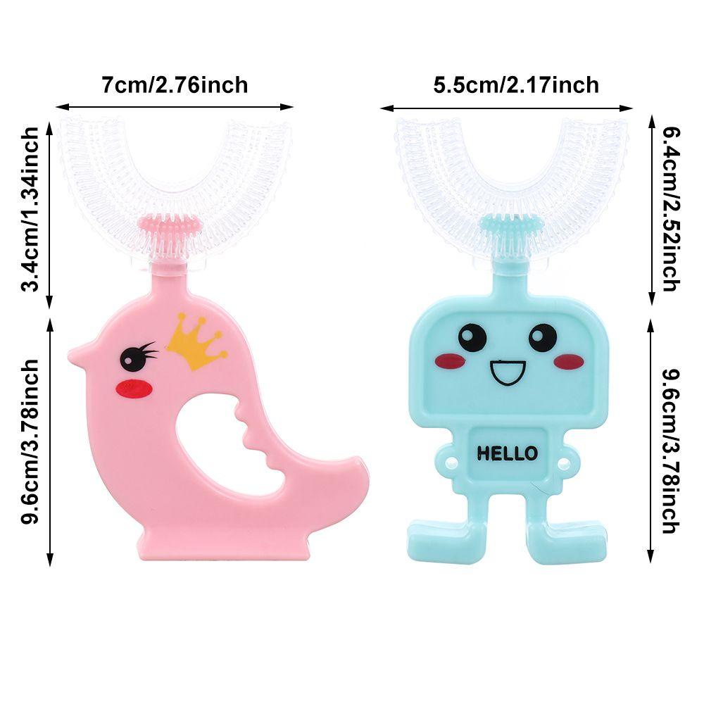 NIUYOU Bàn Chải Đánh Răng Bằng Silicon Mềm Kiểu Hoạt Hình Đáng Yêu Cho Bé