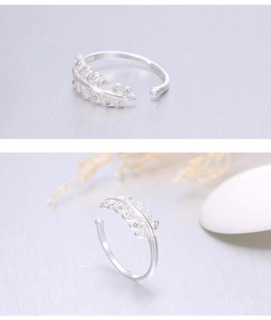 Nhẫn bạc hình lá bạc chuẩn 925