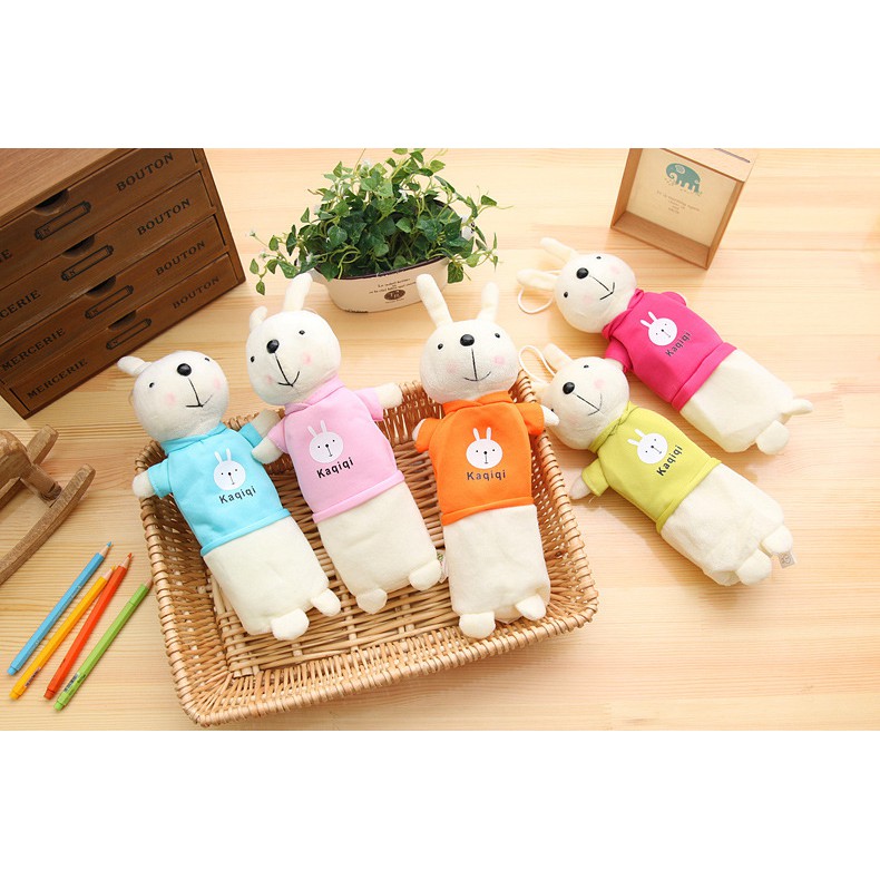 Túi đựng bút hình thỏ kaqiqi dễ thương cho bé