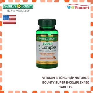 Vitamin B tổng hợp Nature’s Bounty Super B-Complex 150 Tablets