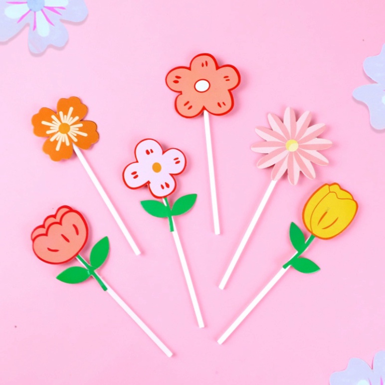 đồ trang trí bánh [FREESHIP❤️] sét cắm hoa đẹp