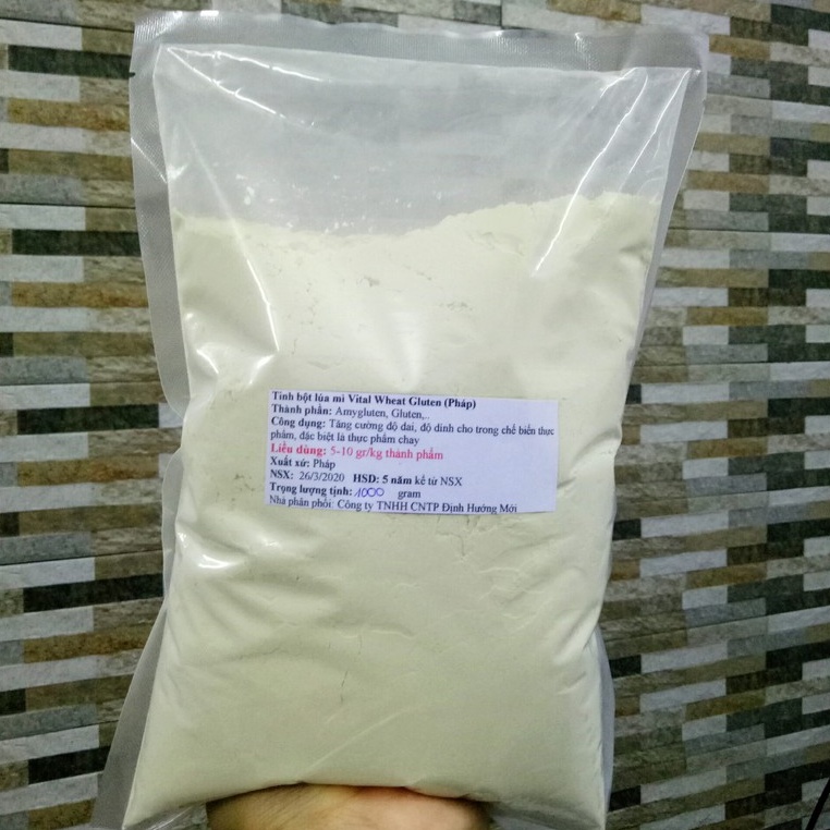 [100g 500g] Bột GLUTEN Pháp (Tinh bột lúa mì) Chuyên dùng cho mì căn, đồ chay