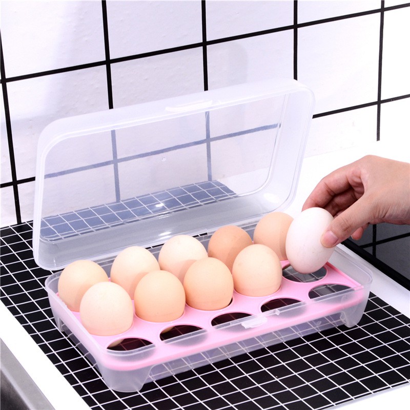 Khay nhựa đựng trứng 15 ngăn để tủ lạnh