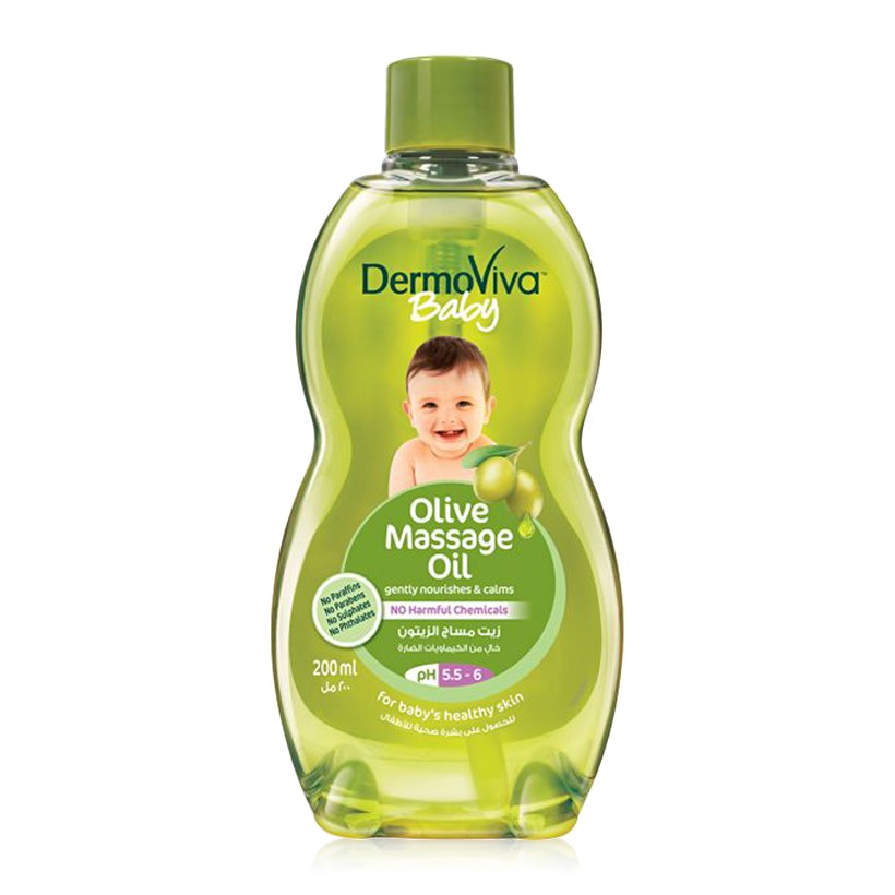 Dầu massage olive cho bé - Dermoviva baby olive massage oil 200ml