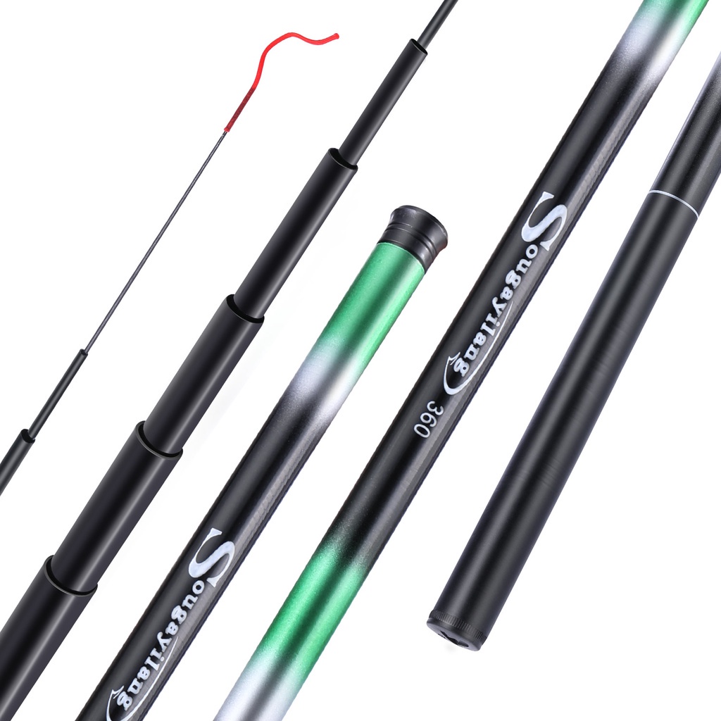 Cần câu cá Sougayilang thiết kế có thể thu gọn làm từ carbon siêu nhẹ 2.7m tiện lợi cho câu cá nước ngọt và nước mặn