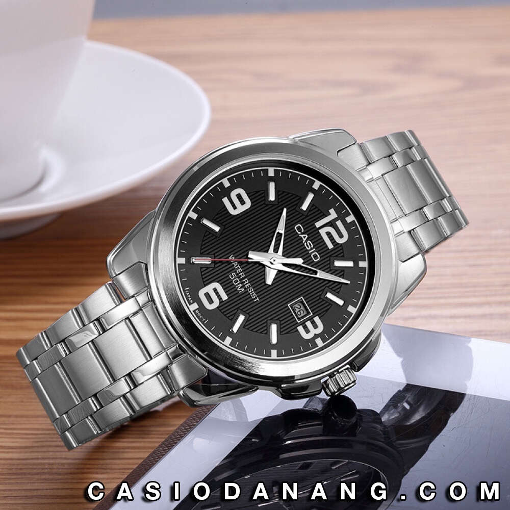 Đồng hồ nam dây kim loại Casio chính hãng Anh Khuê MTP-1314D-1AVDF (44mm)